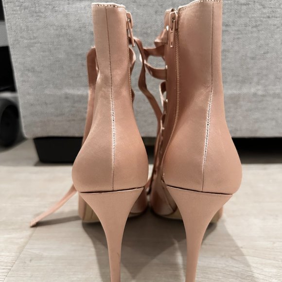 INC Rose Gold/Pink Lace Heels- Satin Fabric-Size 10 - Picture 10 of 13